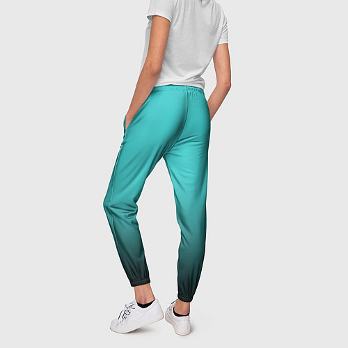 Женские брюки Силуэт лисы на градиентном фоне / 3D-принт – фото 4
