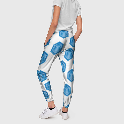 Женские брюки Многоугольник паттерн / 3D-принт – фото 4