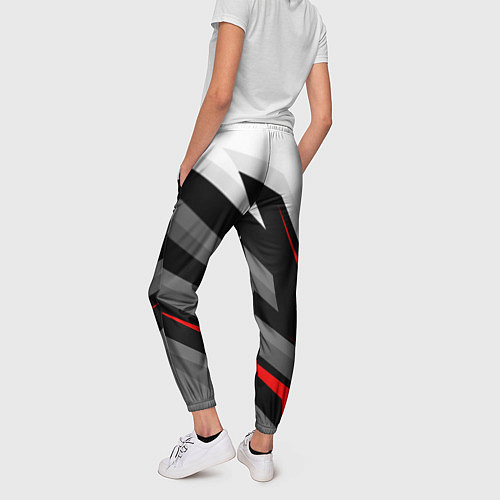 Женские брюки Mitsubishi motors - красная линия / 3D-принт – фото 4