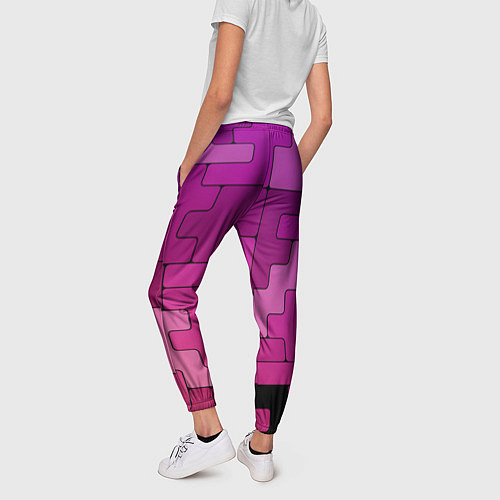 Женские брюки Фиолетовые текстуры / 3D-принт – фото 4