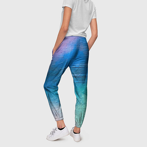 Женские брюки Пудра и голубые краски / 3D-принт – фото 4