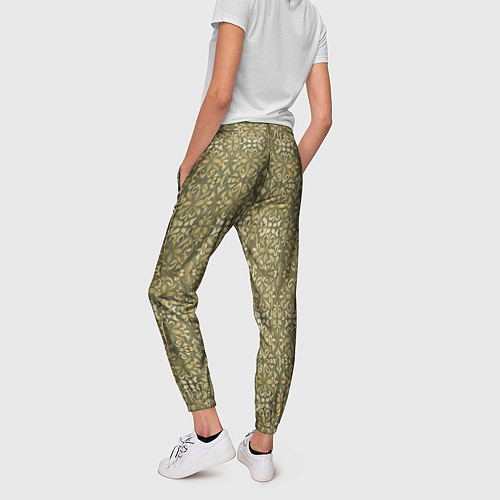 Женские брюки Средневековый лиственный узор / 3D-принт – фото 4
