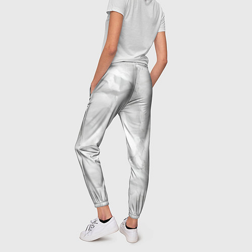 Женские брюки Мятая бумага - текстура / 3D-принт – фото 4