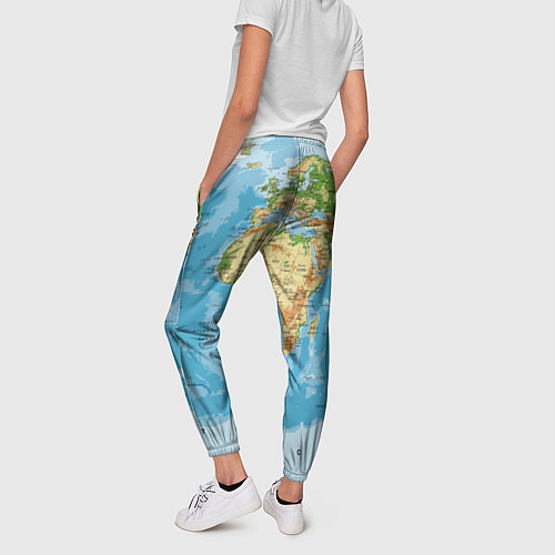 Женские брюки Атлас мира / 3D-принт – фото 4