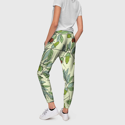 Женские брюки Зелененькие листья / 3D-принт – фото 4