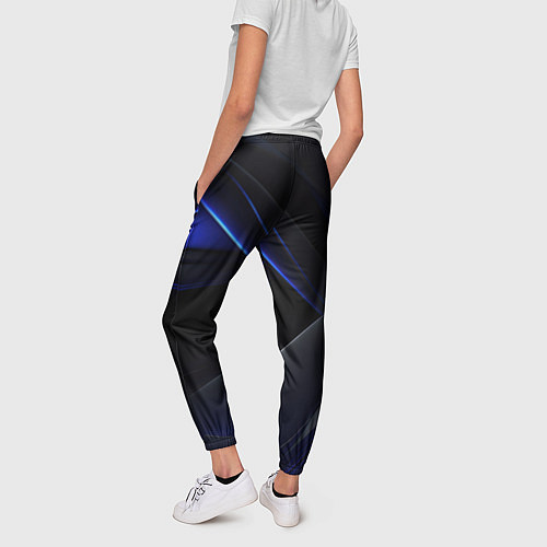 Женские брюки Black blue background / 3D-принт – фото 4