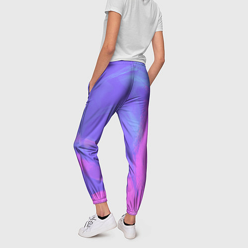 Женские брюки Сиреневая абстракция / 3D-принт – фото 4