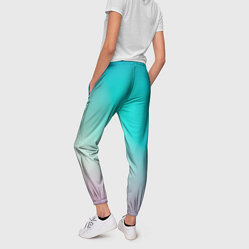 Женские брюки Розовоголубые цвета / 3D-принт – фото 4