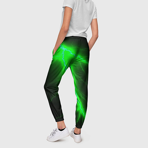 Женские брюки Зеленый разряд молнии / 3D-принт – фото 4