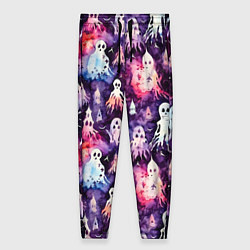 Брюки женские Хэллоуин Акварельные привидения, цвет: 3D-принт
