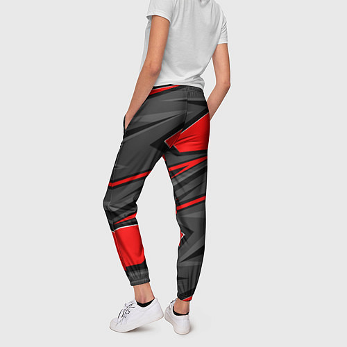 Женские брюки Mass Effect - черно-белый / 3D-принт – фото 4