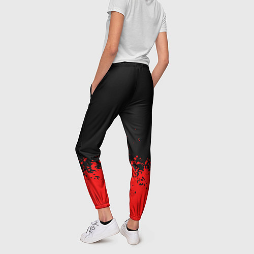 Женские брюки Rainbow Six красные краски / 3D-принт – фото 4