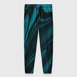Брюки женские Бирюзовая плазма абстракиця, цвет: 3D-принт