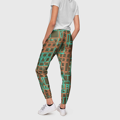 Женские брюки Разноцветные толстые линии / 3D-принт – фото 4