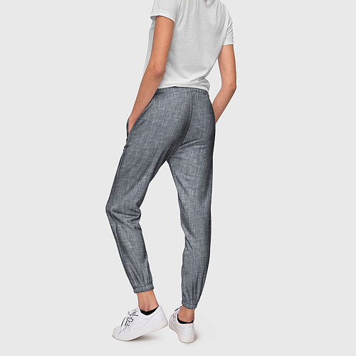 Женские брюки Текстура серый однотонный / 3D-принт – фото 4