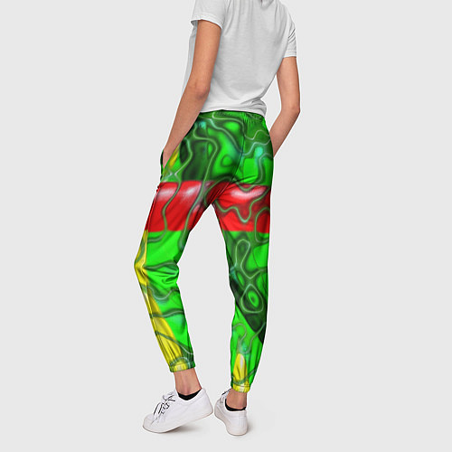 Женские брюки Кожаный рельеф / 3D-принт – фото 4