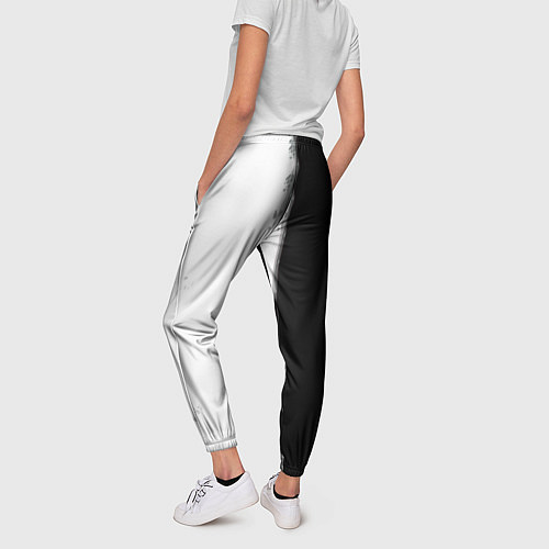 Женские брюки Dayz черно белый ужас / 3D-принт – фото 4