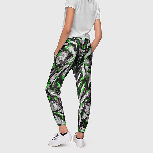 Женские брюки Зелёная кибернетическая броня / 3D-принт – фото 4