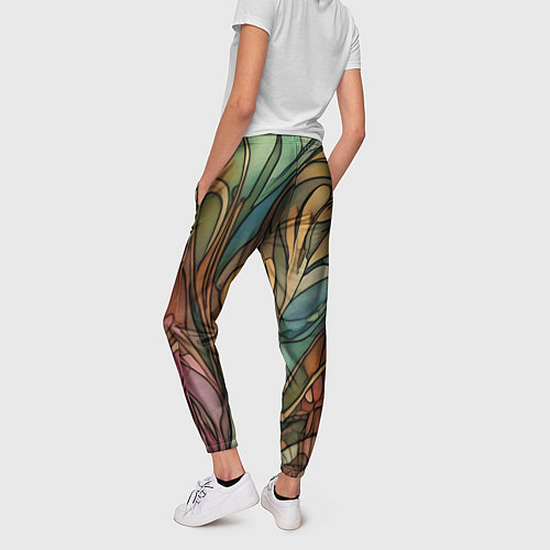 Женские брюки Акварелика в стиле модерн / 3D-принт – фото 4