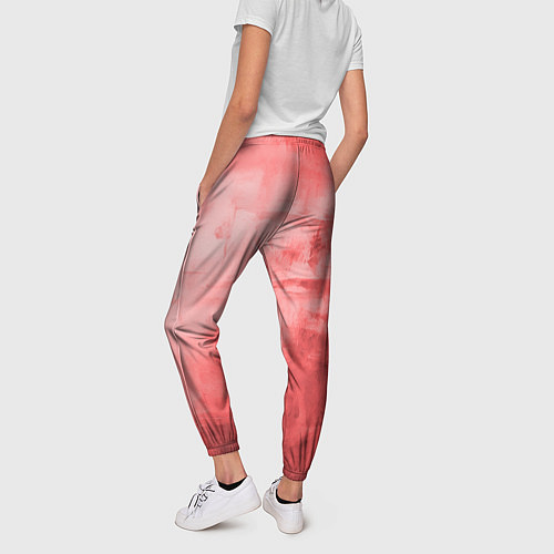 Женские брюки Красный гранж / 3D-принт – фото 4