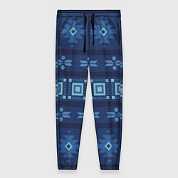 Женские брюки Blue tribal geometric