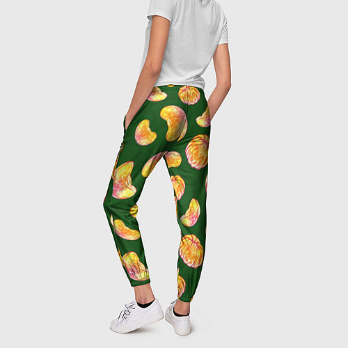 Женские брюки Мандариновые дольки / 3D-принт – фото 4