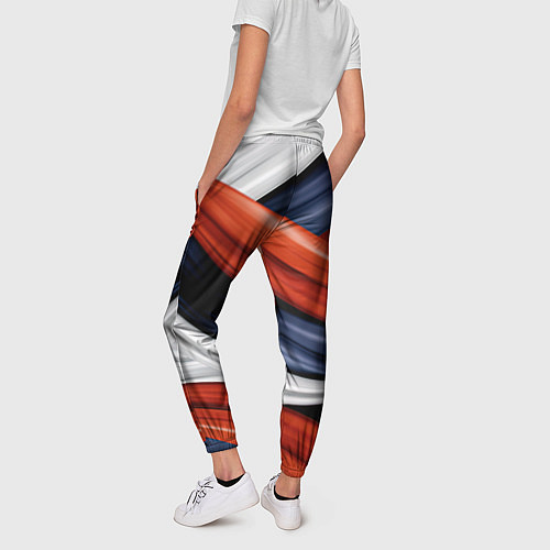 Женские брюки Триколор из абстракции / 3D-принт – фото 4