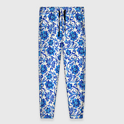 Брюки женские Гжель классика, цвет: 3D-принт