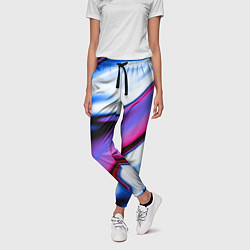 Брюки женские Яркая цветная волна, цвет: 3D-принт — фото 2