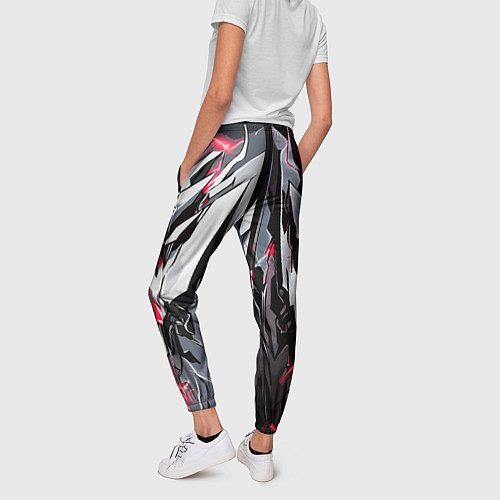 Женские брюки Адский доспех красный / 3D-принт – фото 4