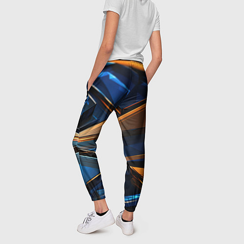 Женские брюки Синии стеклянные осколки / 3D-принт – фото 4