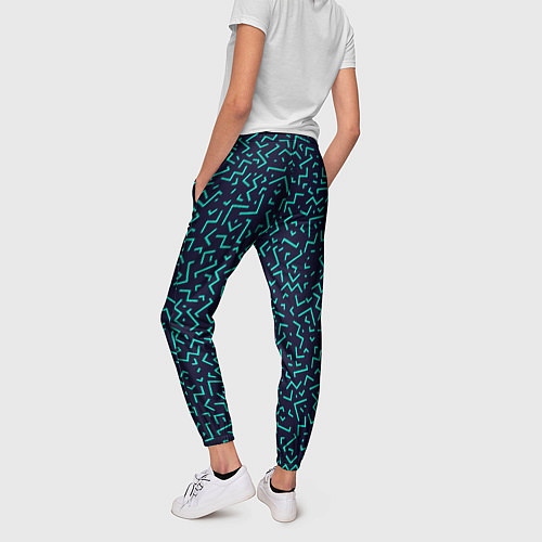 Женские брюки Neon stripes / 3D-принт – фото 4