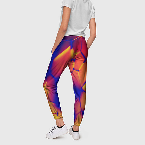 Женские брюки Плиты разломы сепия негатив / 3D-принт – фото 4