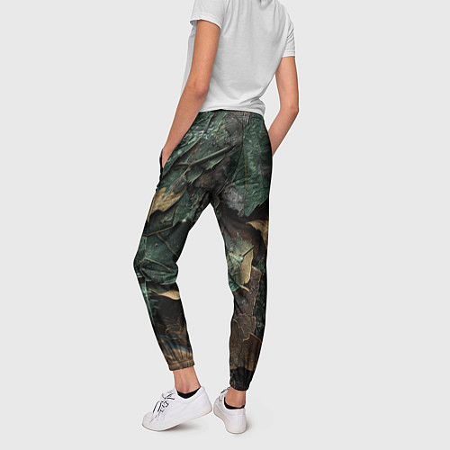 Женские брюки Реалистичный камуфляж из листьев / 3D-принт – фото 4