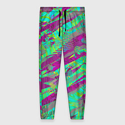 Брюки женские Разноцветные паттерны, цвет: 3D-принт