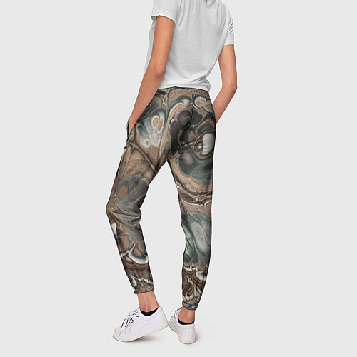 Женские брюки Абстрактный разноцветный узор / 3D-принт – фото 4