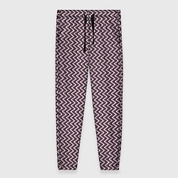 Женские брюки Треугольные полосы пыльно-розовый