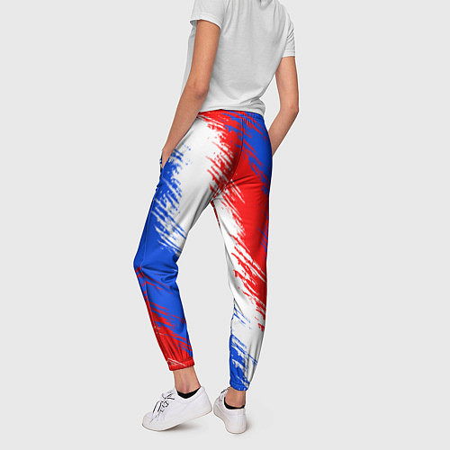 Женские брюки Триколор штрихи красок / 3D-принт – фото 4