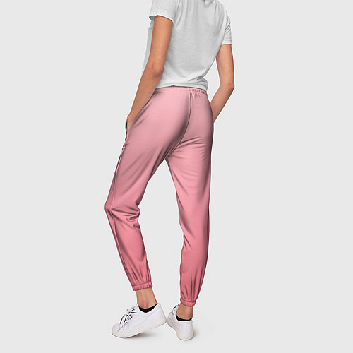 Женские брюки Нежный розовый градиент / 3D-принт – фото 4