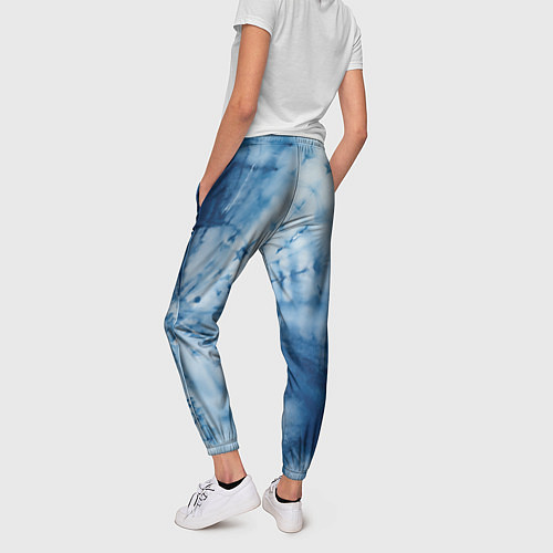 Женские брюки Синяя абстракция паутина / 3D-принт – фото 4