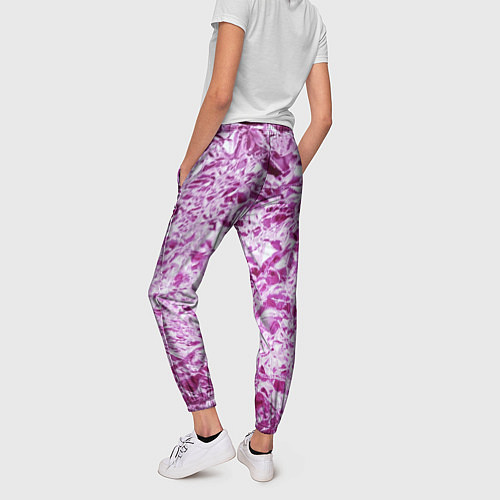 Женские брюки Сверкающая розовая фактура фольги / 3D-принт – фото 4