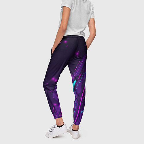 Женские брюки GTA6 neon gaming / 3D-принт – фото 4