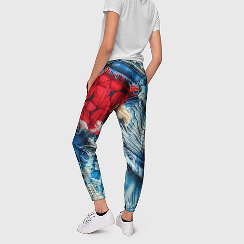 Женские брюки Авангардный джинсовый пэчворк - нейросеть / 3D-принт – фото 4