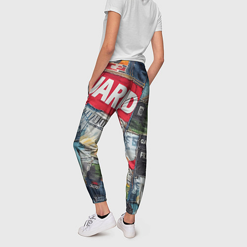 Женские брюки Vanguard collage - ai art patchwork / 3D-принт – фото 4