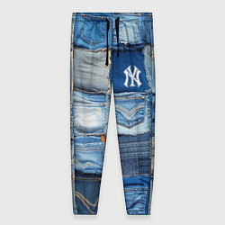 Брюки женские Patchwork - New York yankees baseball team, цвет: 3D-принт
