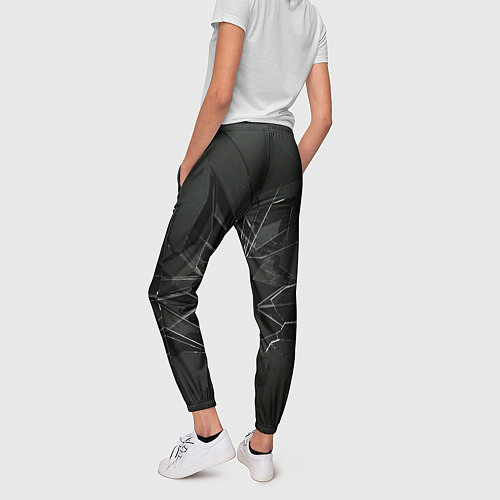 Женские брюки Черное разбитое стекло / 3D-принт – фото 4