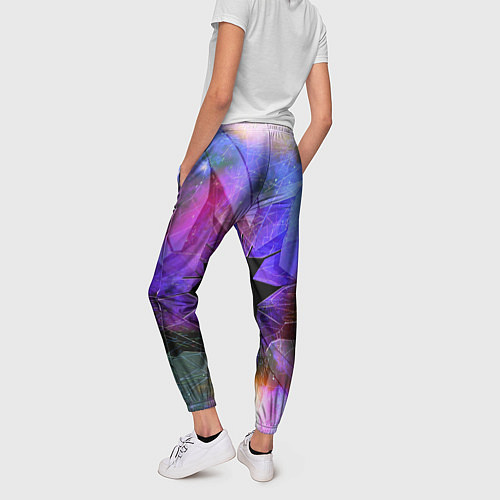 Женские брюки Расколотое стекло - космическая туманность / 3D-принт – фото 4