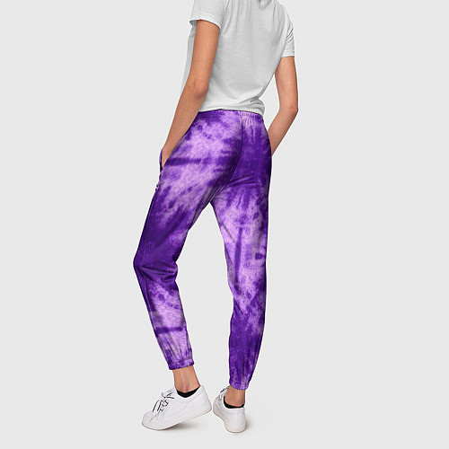 Женские брюки Тай дай фиолетовый / 3D-принт – фото 4