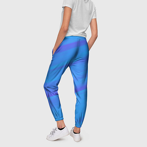 Женские брюки Россия - синие волны / 3D-принт – фото 4