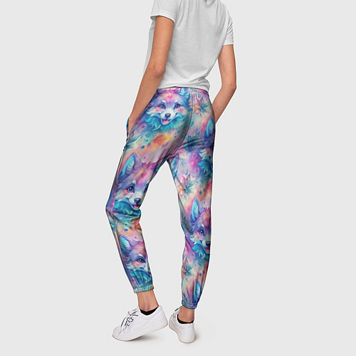 Женские брюки Фурри мордочки волчонка / 3D-принт – фото 4